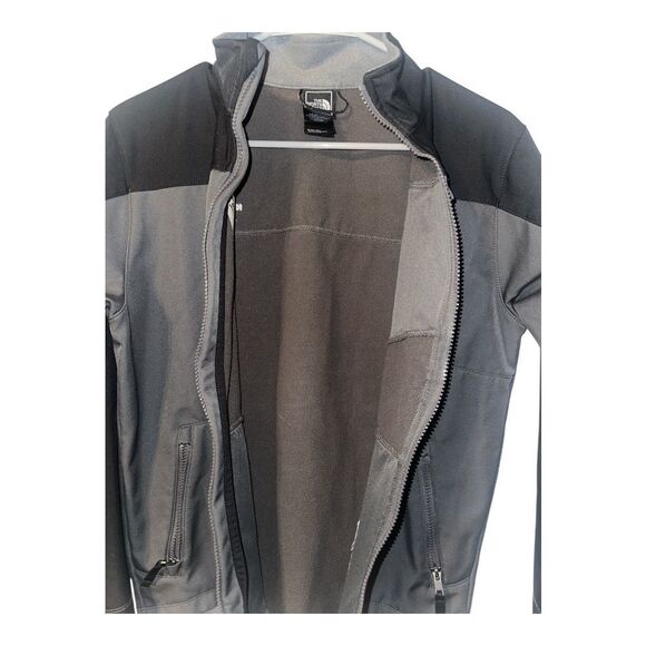 North Face Boys Gray/Black Soft Shell Fleece Lined Jacket, Large 14/16 - Picture 4 of 6